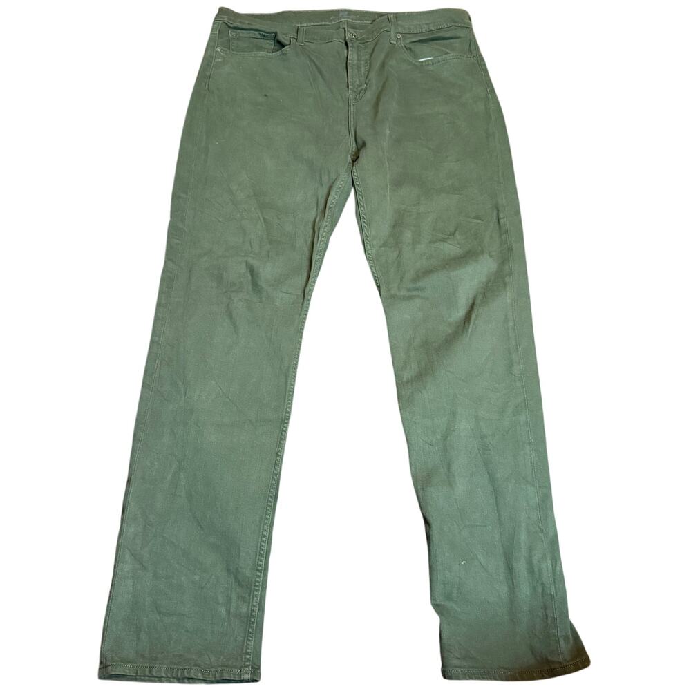 7 For All Mankind Men's Slimmy Stretch Jeans, Olive Green, Size 40